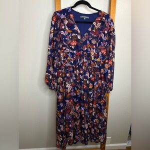 Julia Jordan Purple Multi Floral Dress